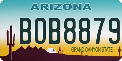 AZ license plate BOB8879