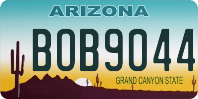 AZ license plate BOB9044