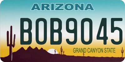 AZ license plate BOB9045