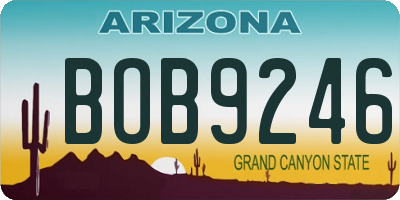 AZ license plate BOB9246