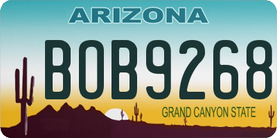 AZ license plate BOB9268
