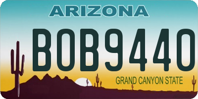 AZ license plate BOB9440