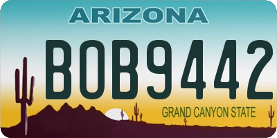 AZ license plate BOB9442