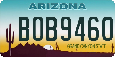 AZ license plate BOB9460