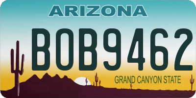 AZ license plate BOB9462