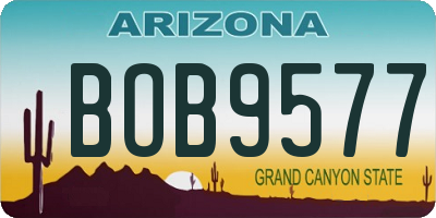 AZ license plate BOB9577