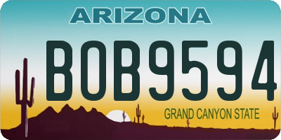 AZ license plate BOB9594