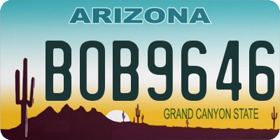 AZ license plate BOB9646
