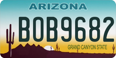 AZ license plate BOB9682
