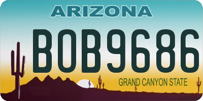 AZ license plate BOB9686