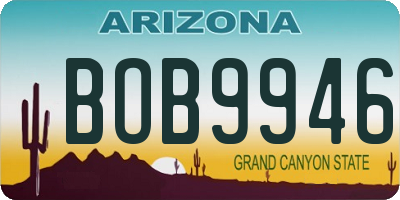 AZ license plate BOB9946