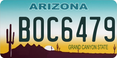 AZ license plate BOC6479