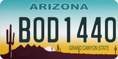 AZ license plate BOD1440