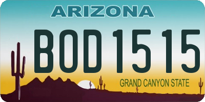 AZ license plate BOD1515