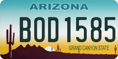 AZ license plate BOD1585