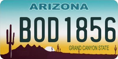 AZ license plate BOD1856