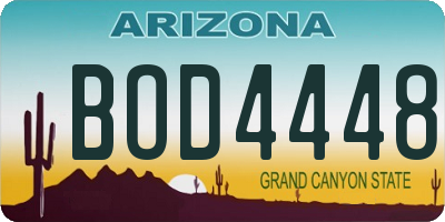 AZ license plate BOD4448