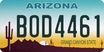AZ license plate BOD4461