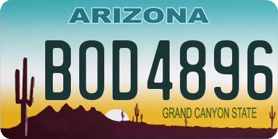 AZ license plate BOD4896