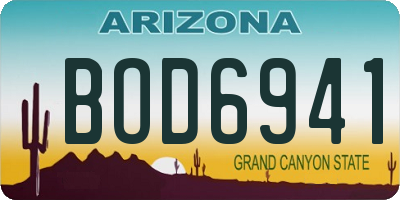 AZ license plate BOD6941