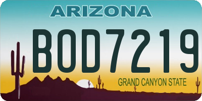 AZ license plate BOD7219