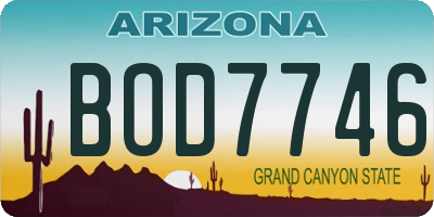 AZ license plate BOD7746