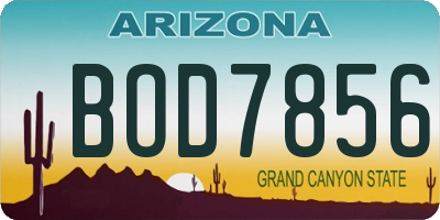 AZ license plate BOD7856