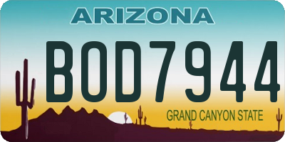 AZ license plate BOD7944