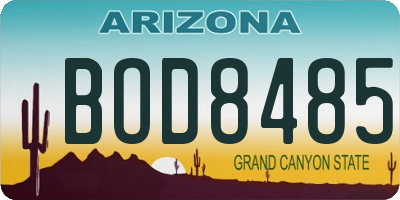 AZ license plate BOD8485