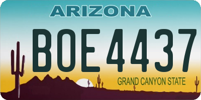 AZ license plate BOE4437