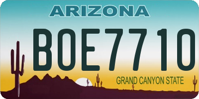 AZ license plate BOE7710