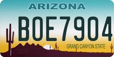 AZ license plate BOE7904