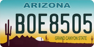 AZ license plate BOE8505