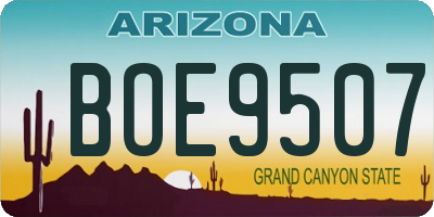AZ license plate BOE9507