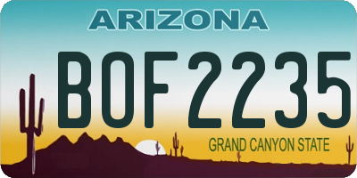 AZ license plate BOF2235