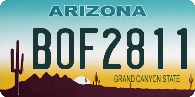 AZ license plate BOF2811