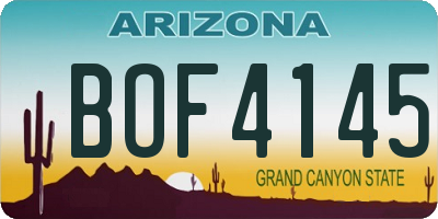 AZ license plate BOF4145