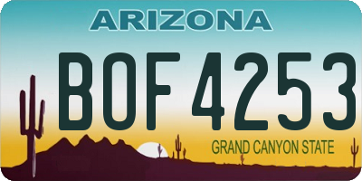 AZ license plate BOF4253