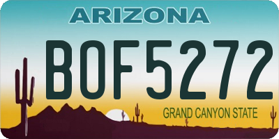 AZ license plate BOF5272