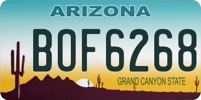 AZ license plate BOF6268