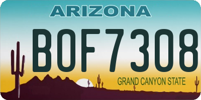 AZ license plate BOF7308