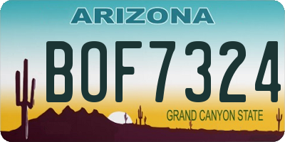 AZ license plate BOF7324