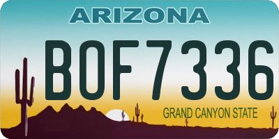 AZ license plate BOF7336