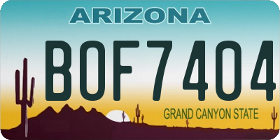 AZ license plate BOF7404