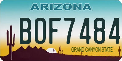 AZ license plate BOF7484