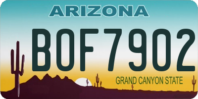 AZ license plate BOF7902