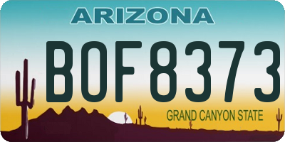 AZ license plate BOF8373
