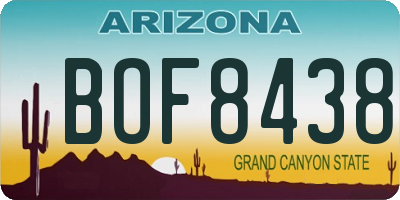 AZ license plate BOF8438