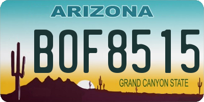 AZ license plate BOF8515