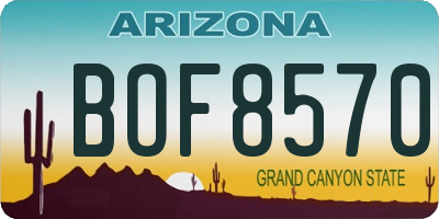 AZ license plate BOF8570